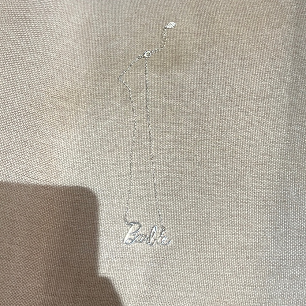 Silver Barbie chain necklace